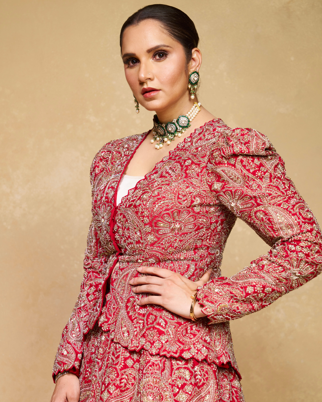 Sania Mirza in Naavah Jacket Set