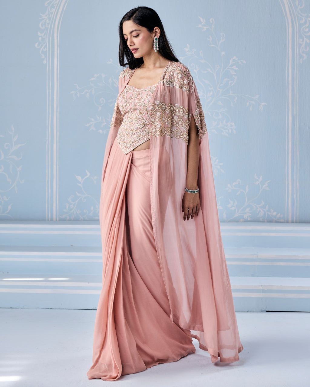Liza Choli Cape Sari Set