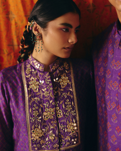 Imperial Violet Kurta Set