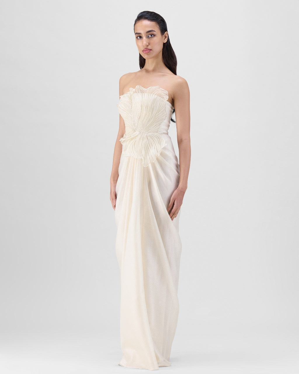 Pearl Corded Coral Gown