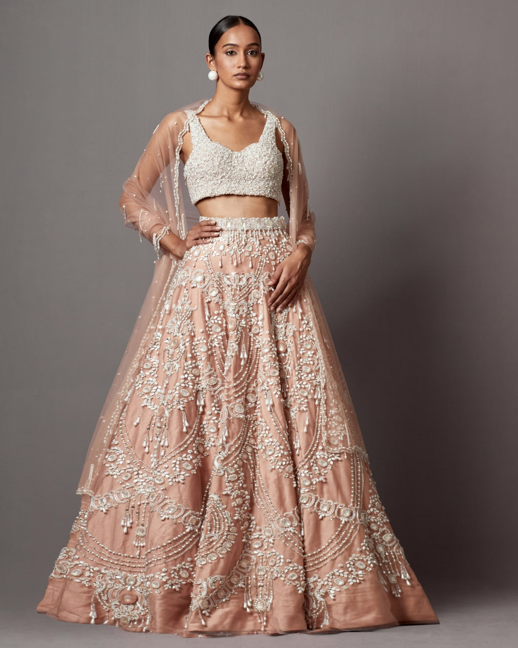 Rose Dust Rose Lehenga Set