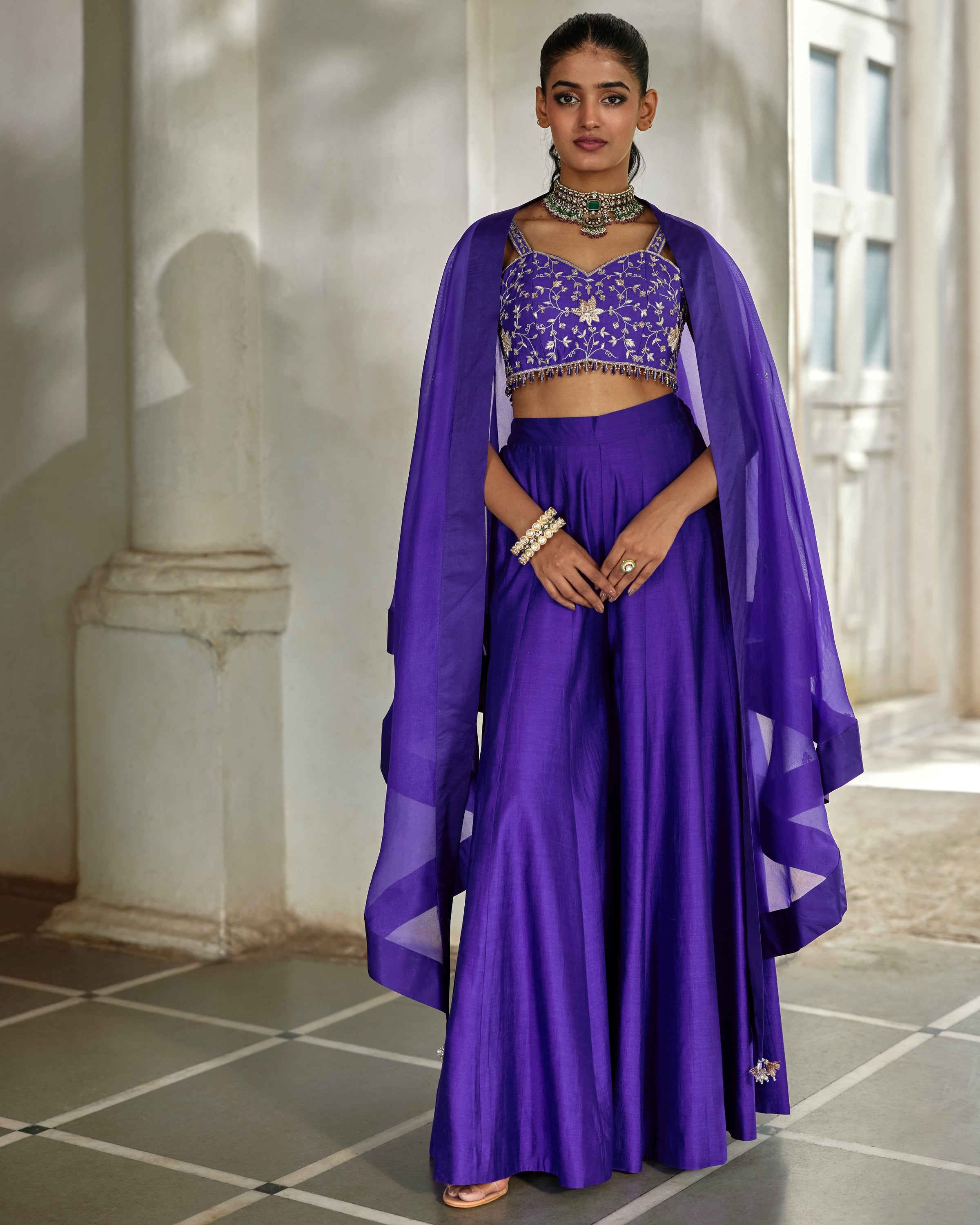 Zilu Cape Palazzo Set