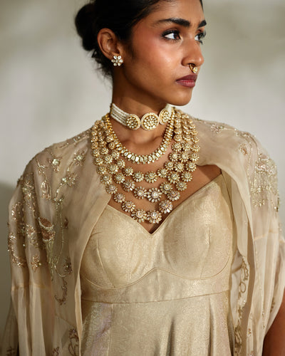 Lumi Cape Anarkali Set