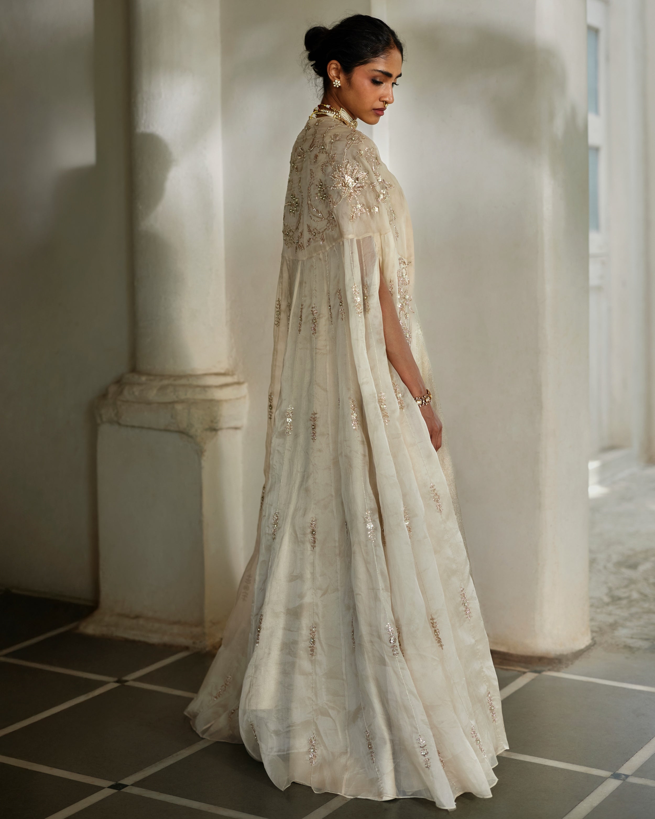 Lumi Cape Anarkali Set