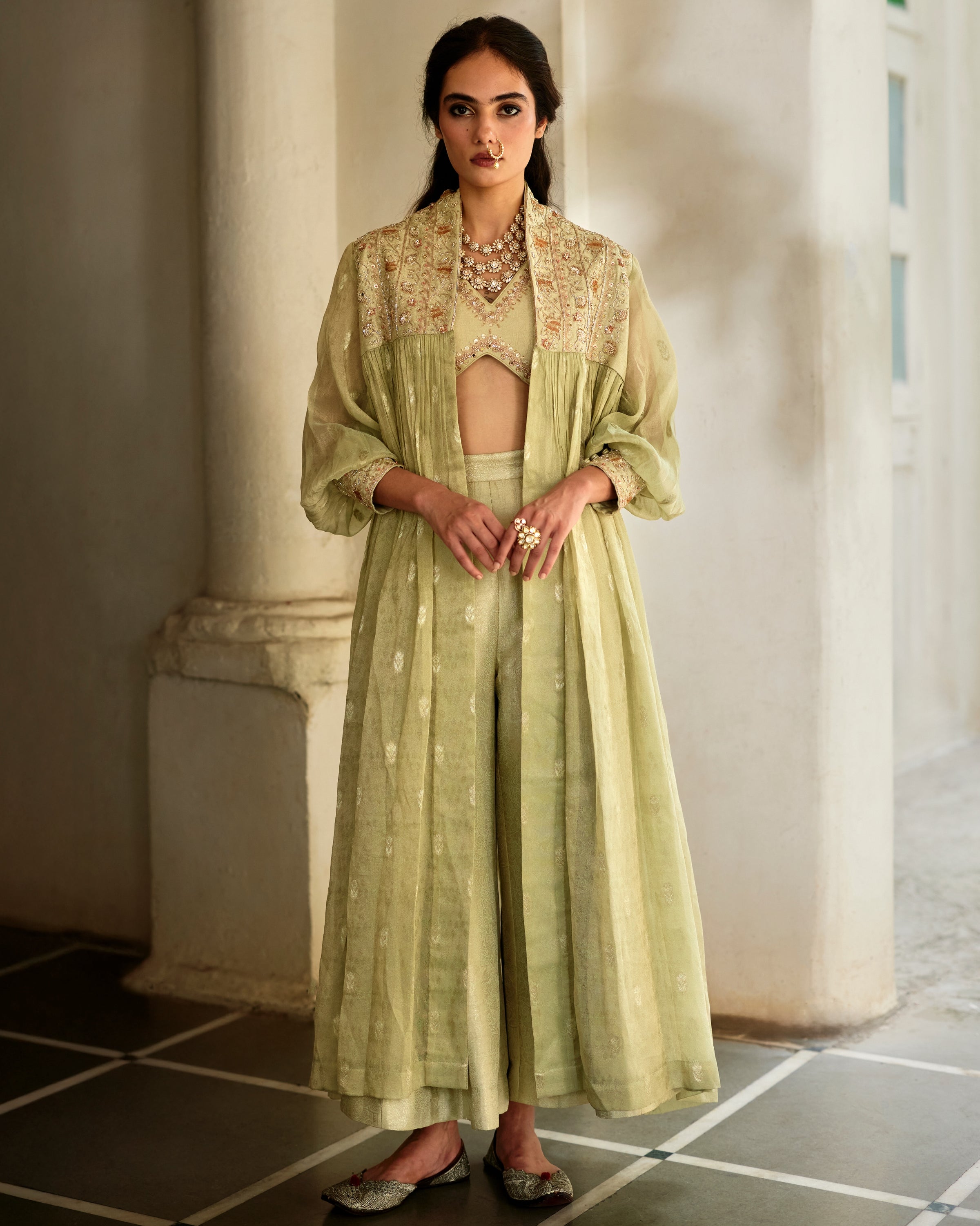 Solene Palazzo Jacket Set