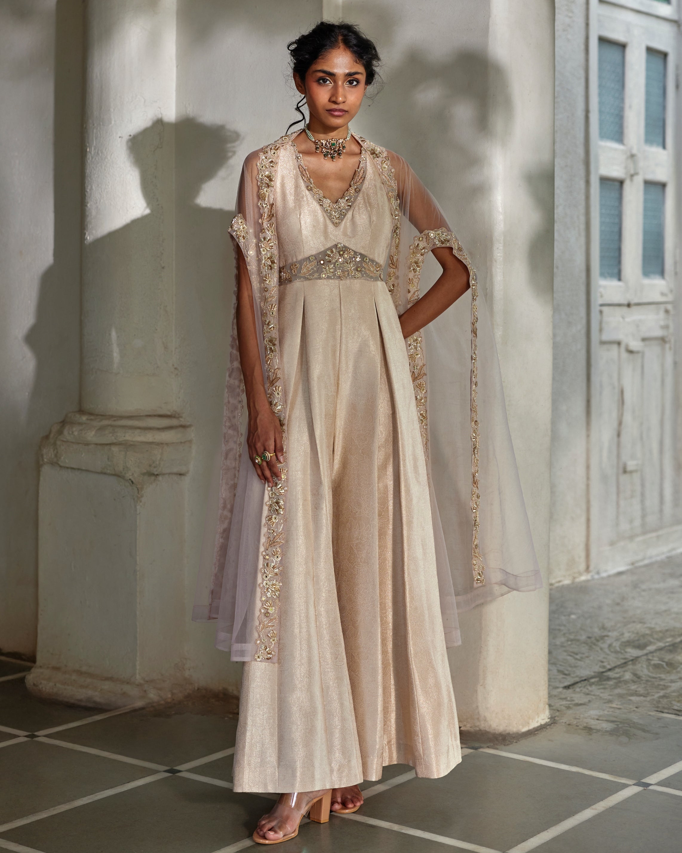 Sera Cape Jumpsuit Set