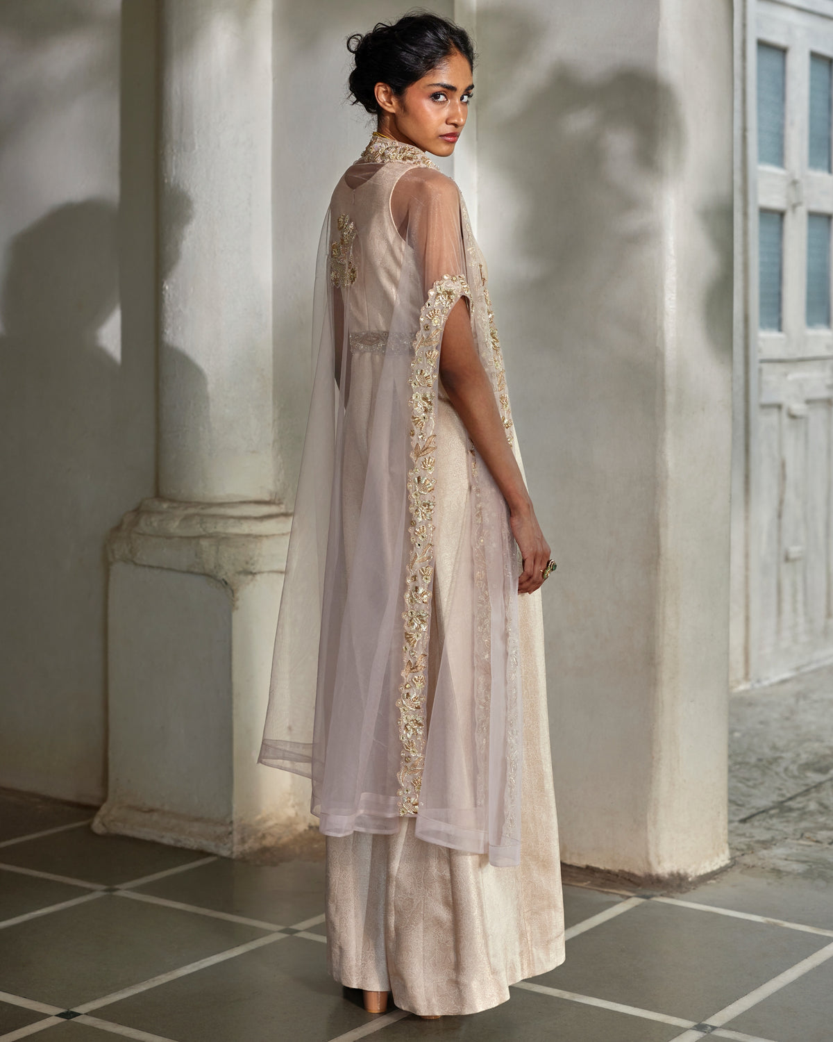 Sera Cape Jumpsuit Set