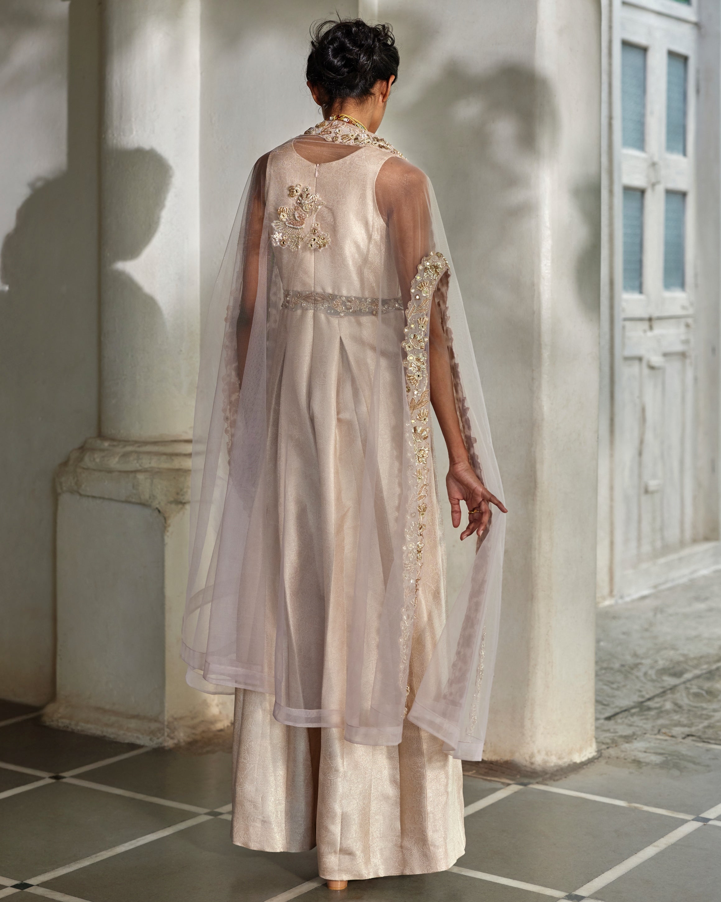 Sera Cape Jumpsuit Set