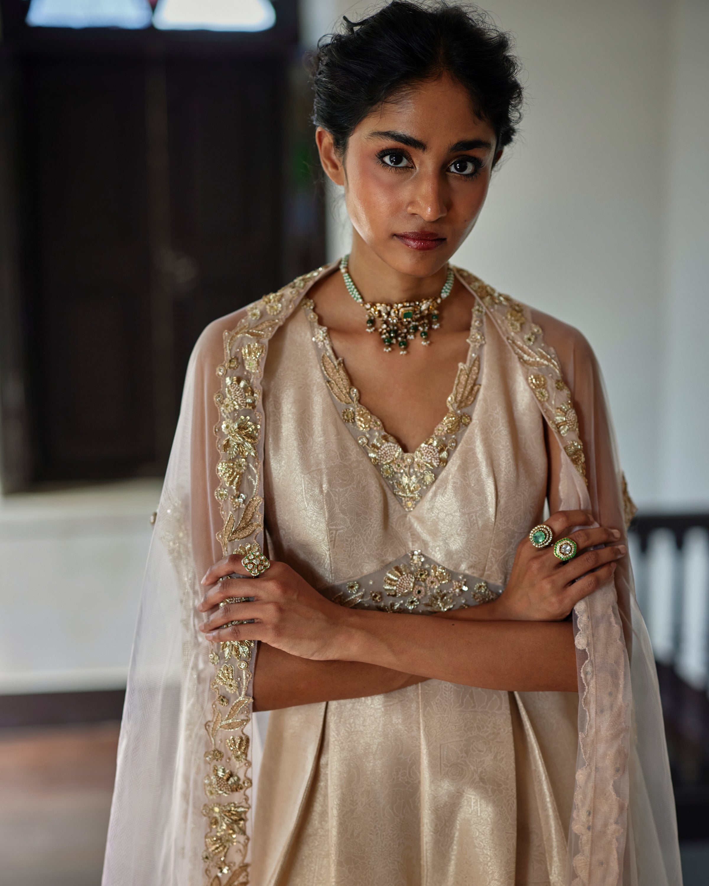 Sera Cape Jumpsuit Set