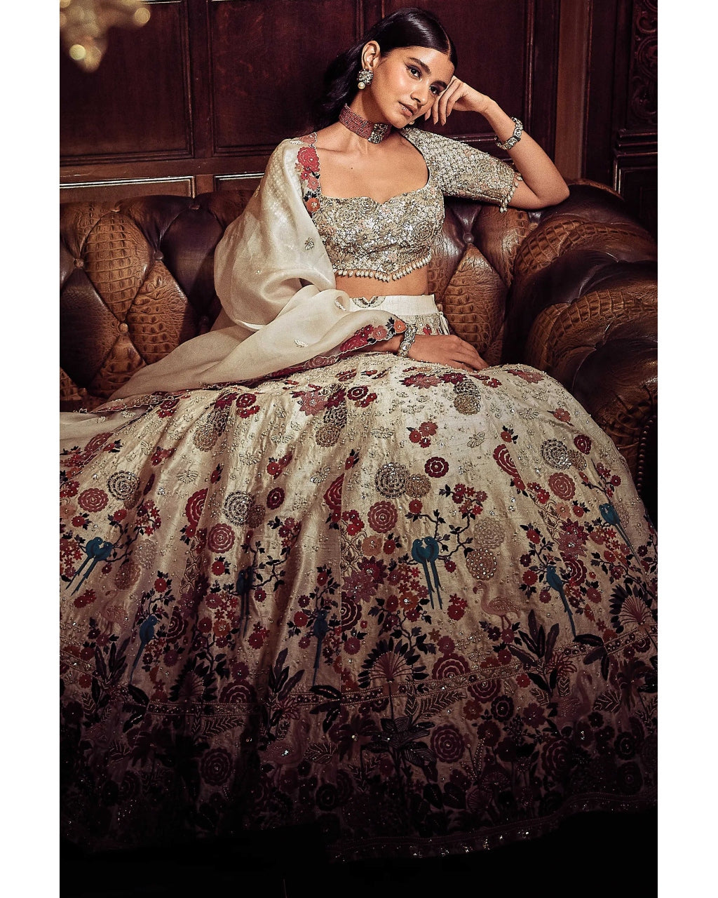 The Royal Satire Ekru Lehenga Set