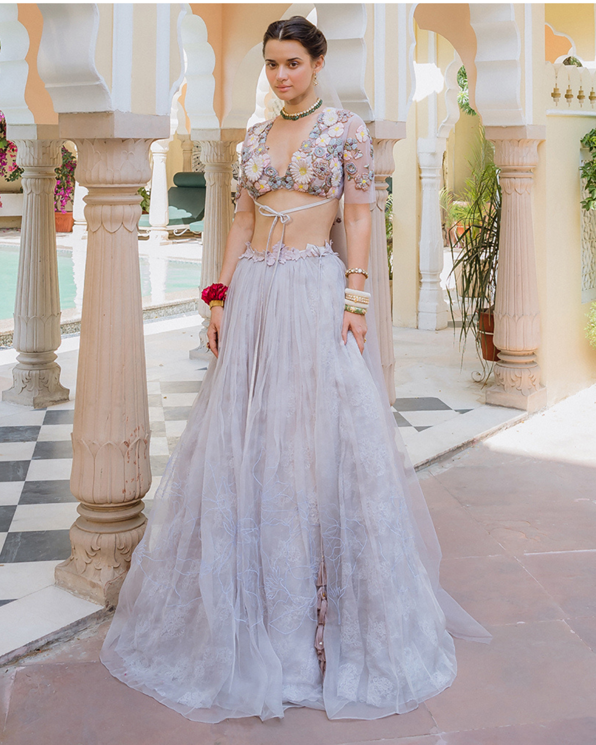 Supernova Lilac Bridal Lehenga | The Little Black Bow 3XL / 40 Supernova Lilac Bridal Lehenga | The Little Black Bow 3XL / 40