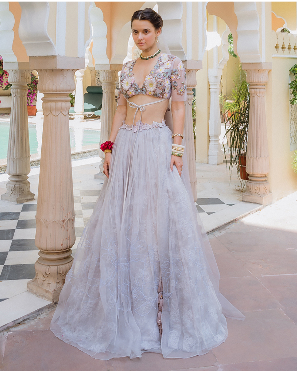 Supernova Lilac Bridal Lehenga