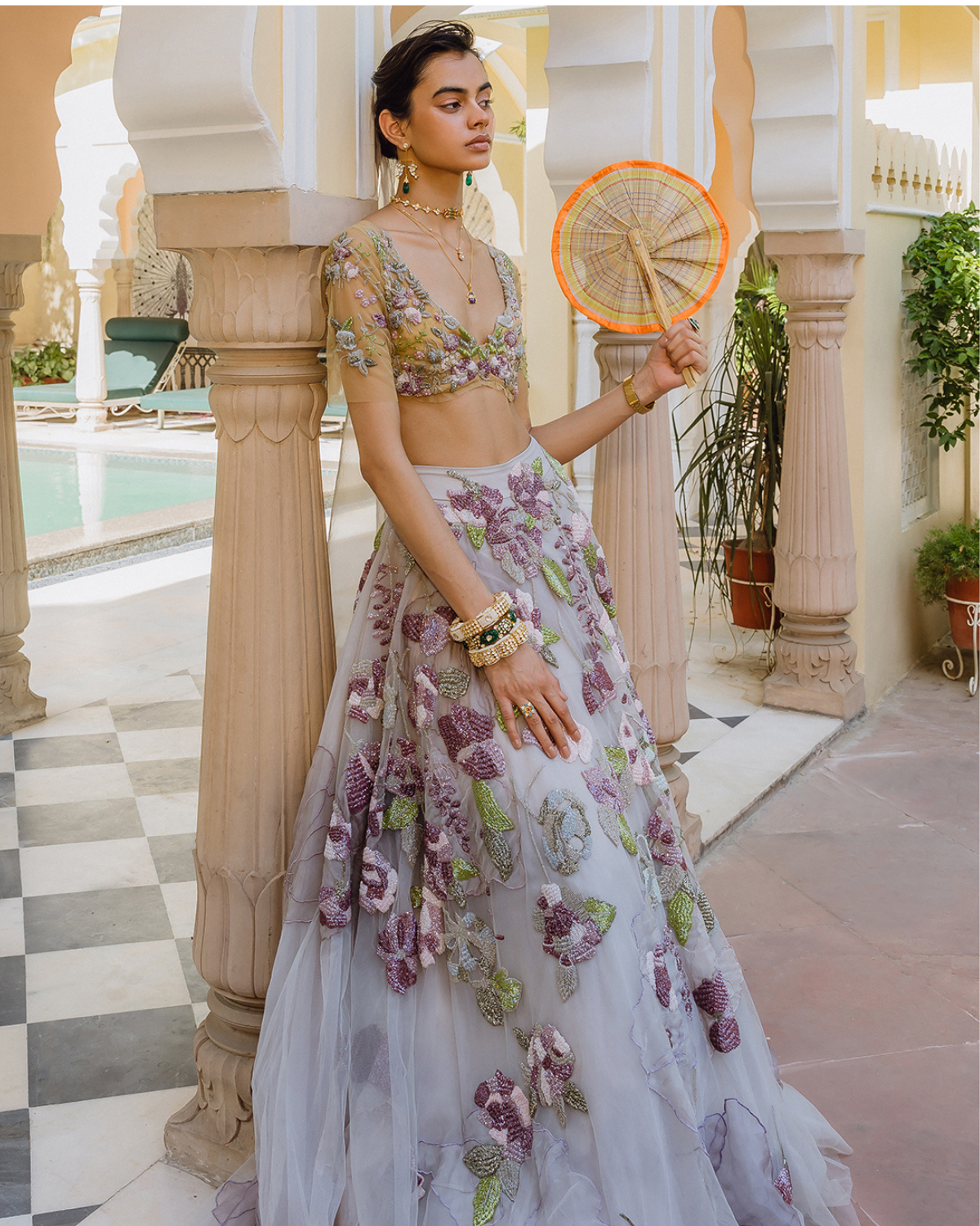 Floral lehenga online shopping online