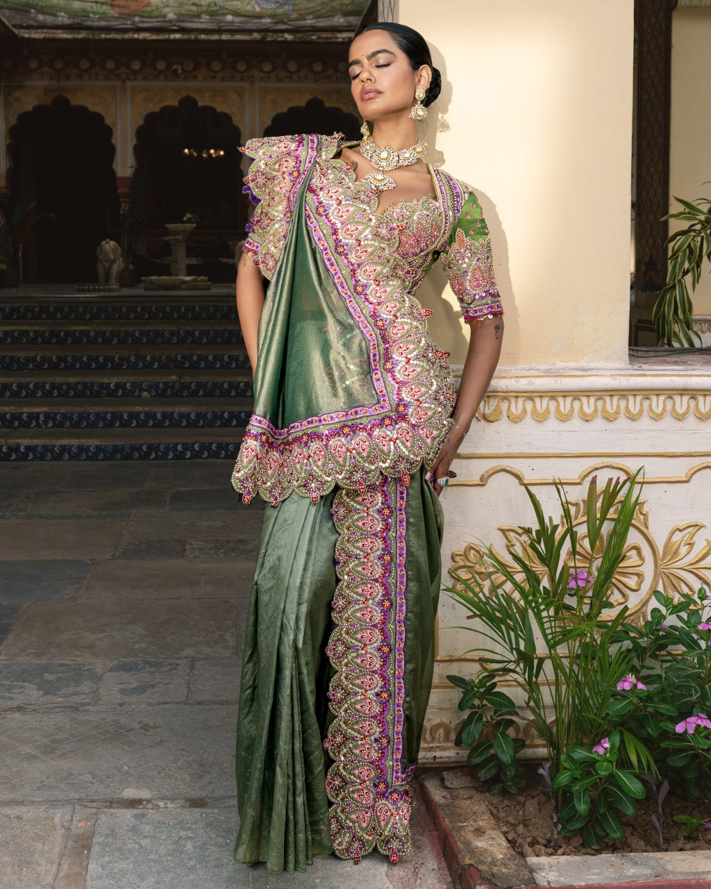 Madhaniya Sari Set