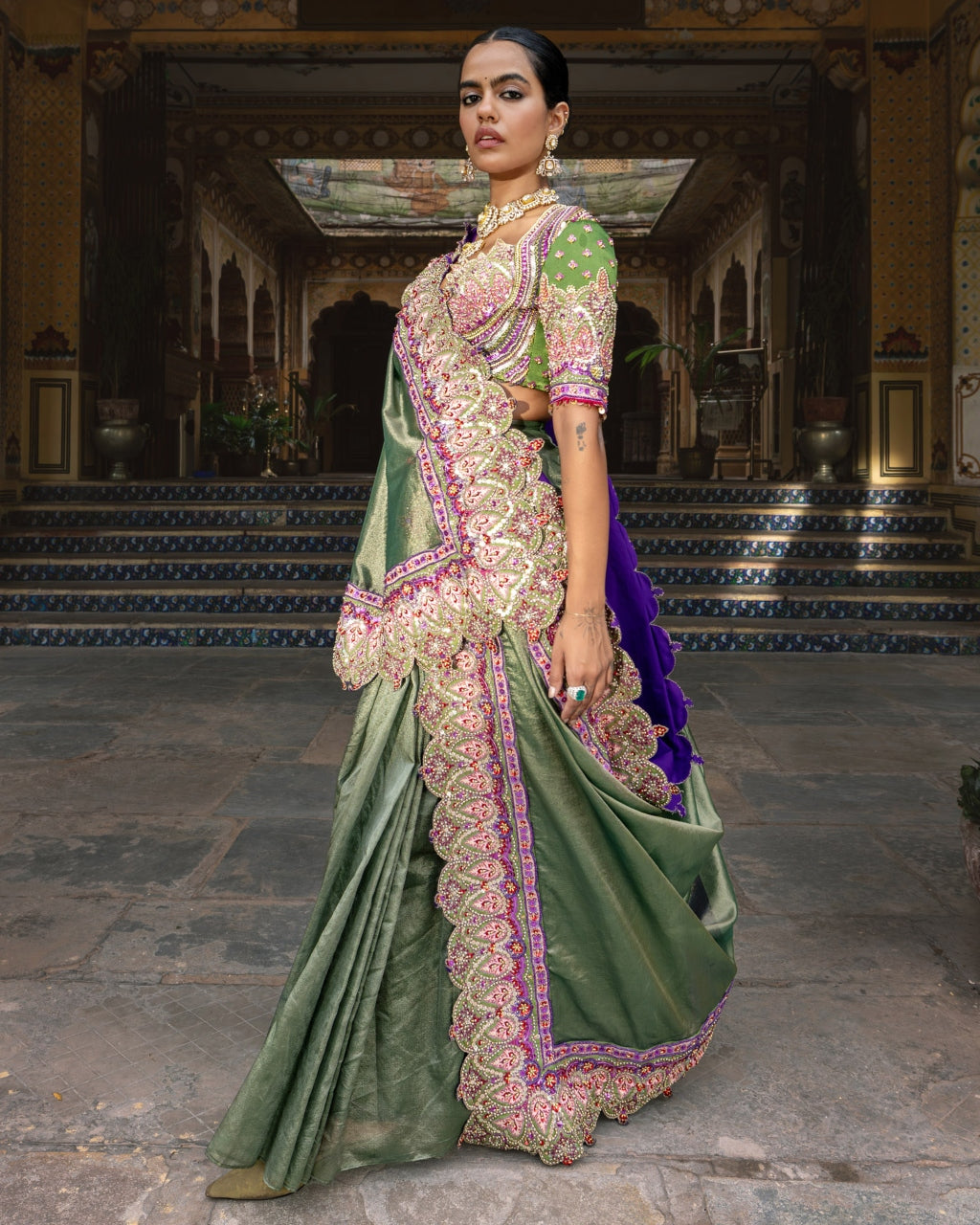 Madhaniya Sari Set