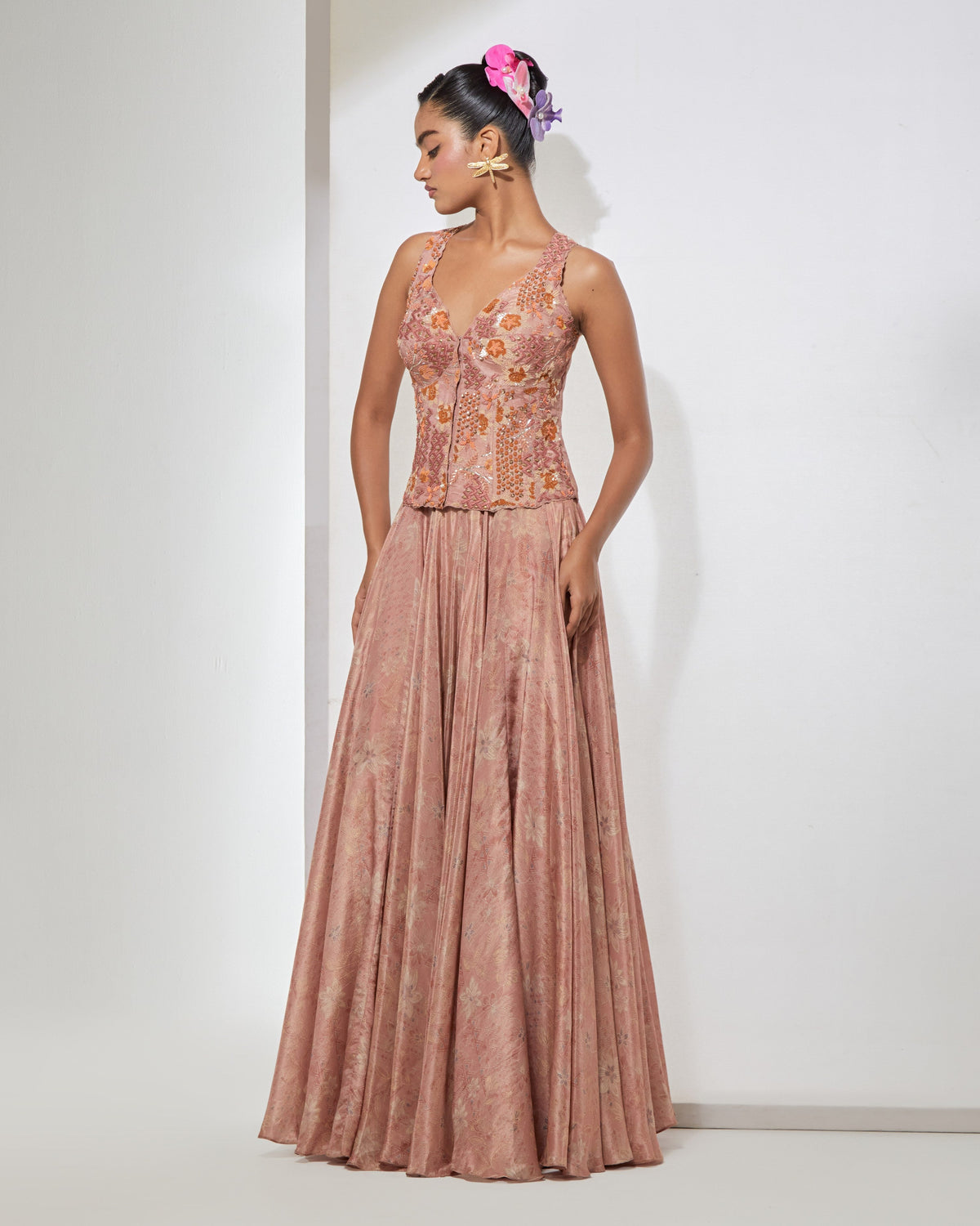 Blush Pink Corset & Skirt