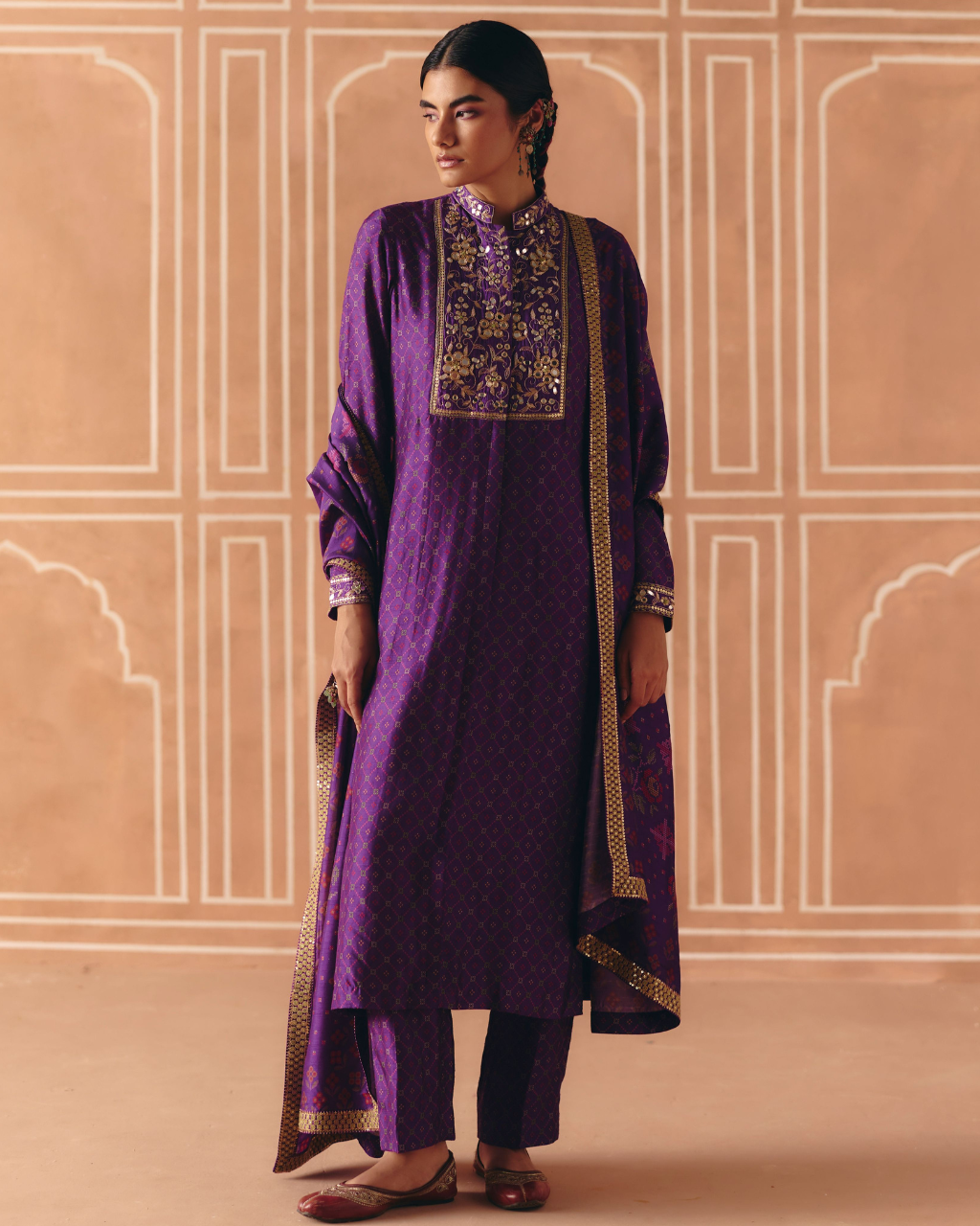 Imperial Violet Kurta Set