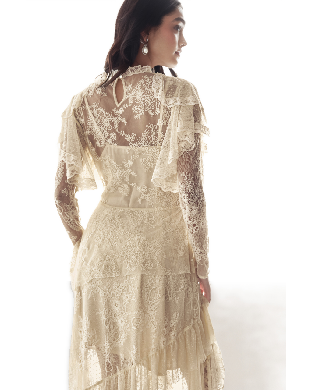 Cascading Lace Midi
