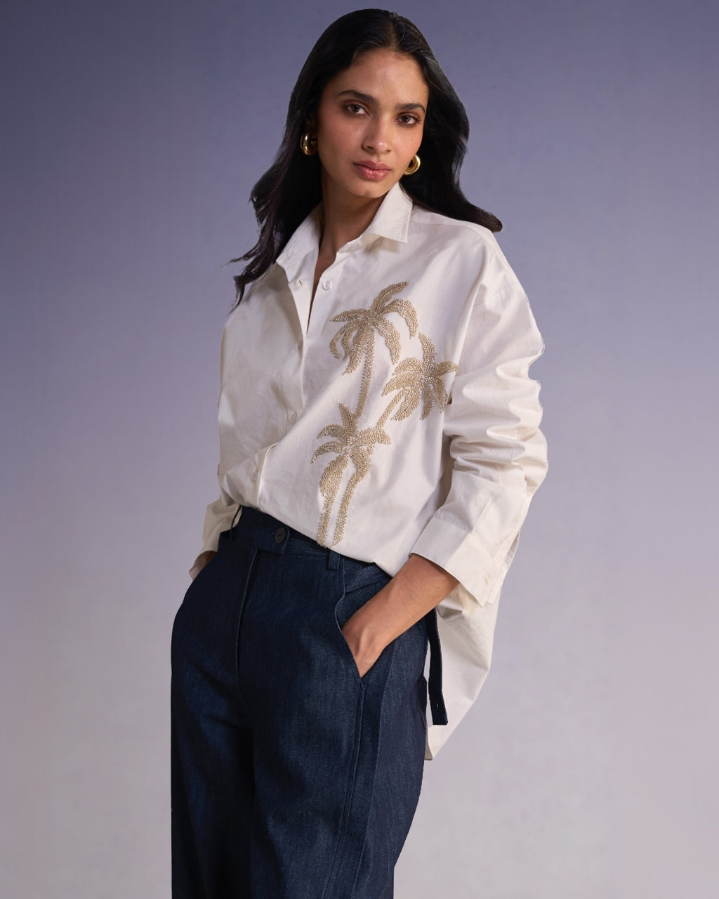 Bead Embroidered Shirt