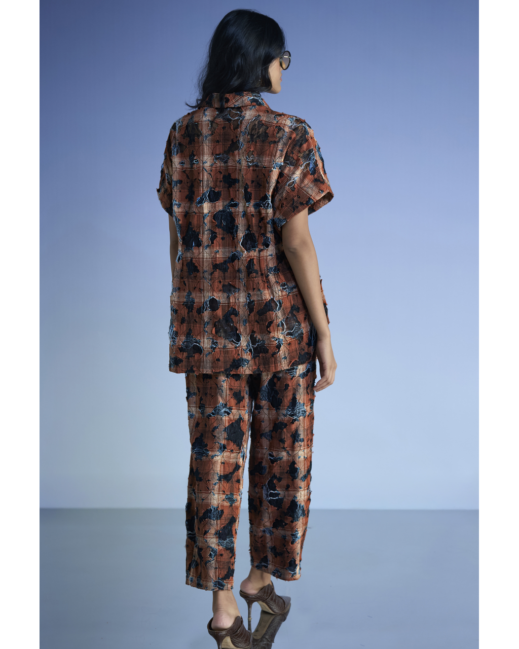 Distressed Shirt & Pant Set