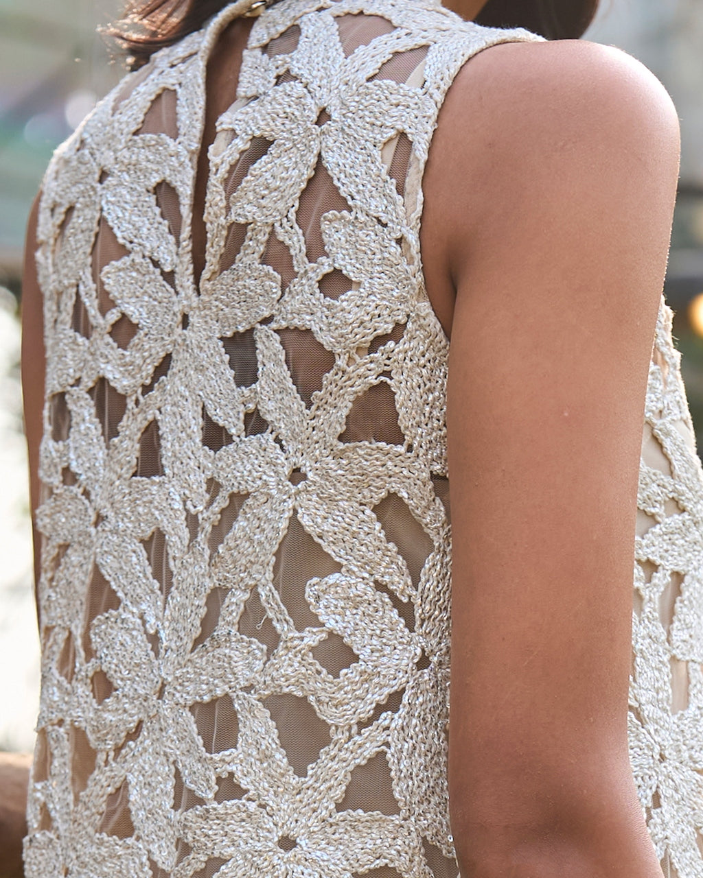 Scalloped Floral Lace Midi