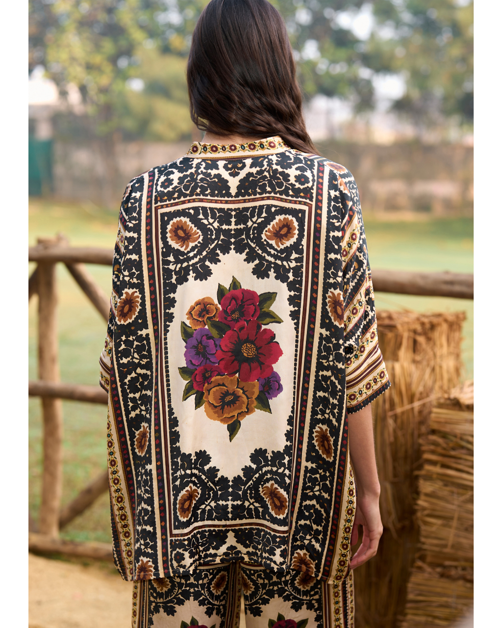 Baroque Printed Boxy Shirt & Straight-Cut Pant Set