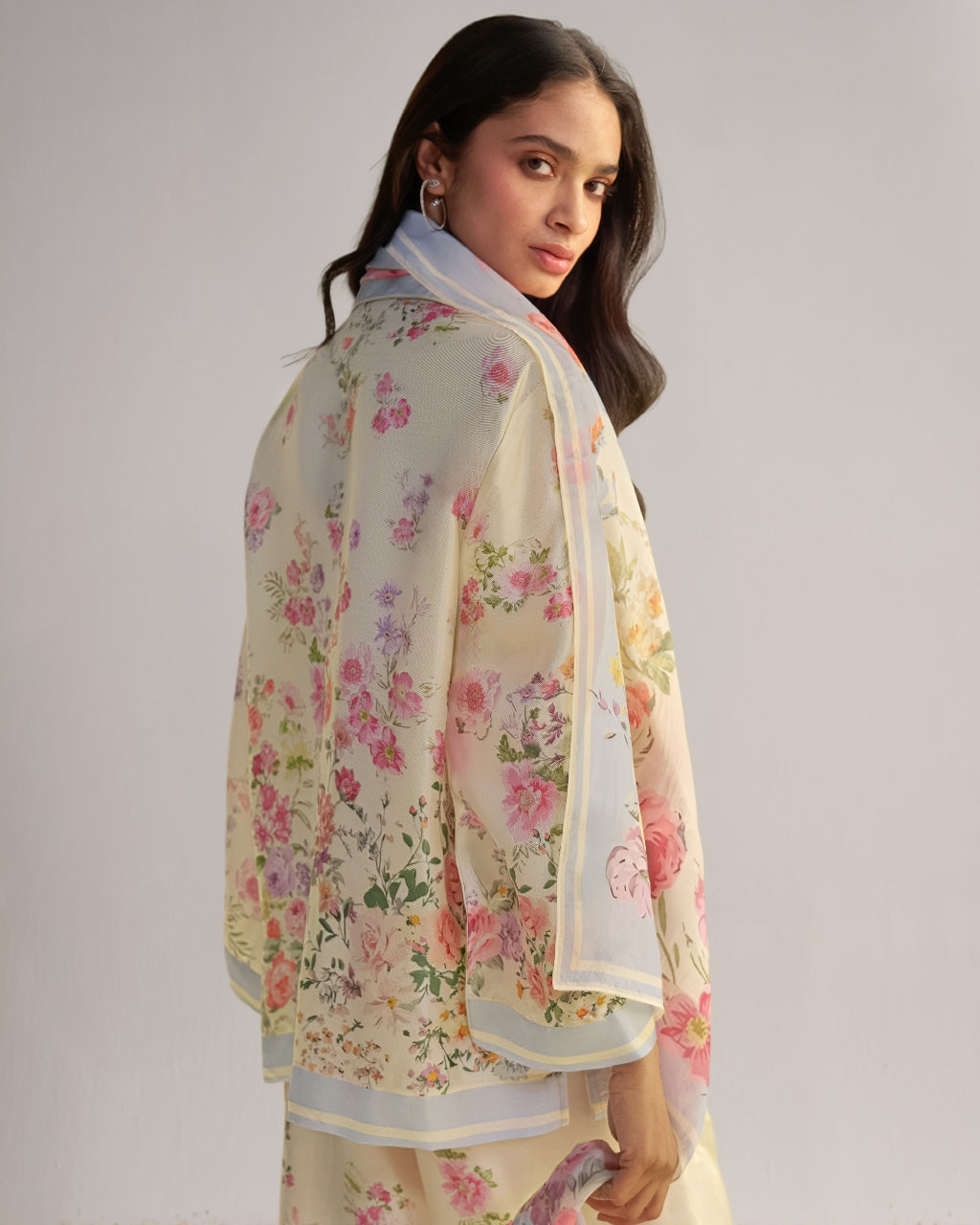Pastel Floral Printed Pant Set