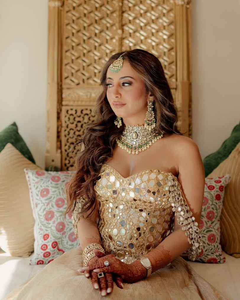 Alekha Advani in Nagma Lehenga Set
