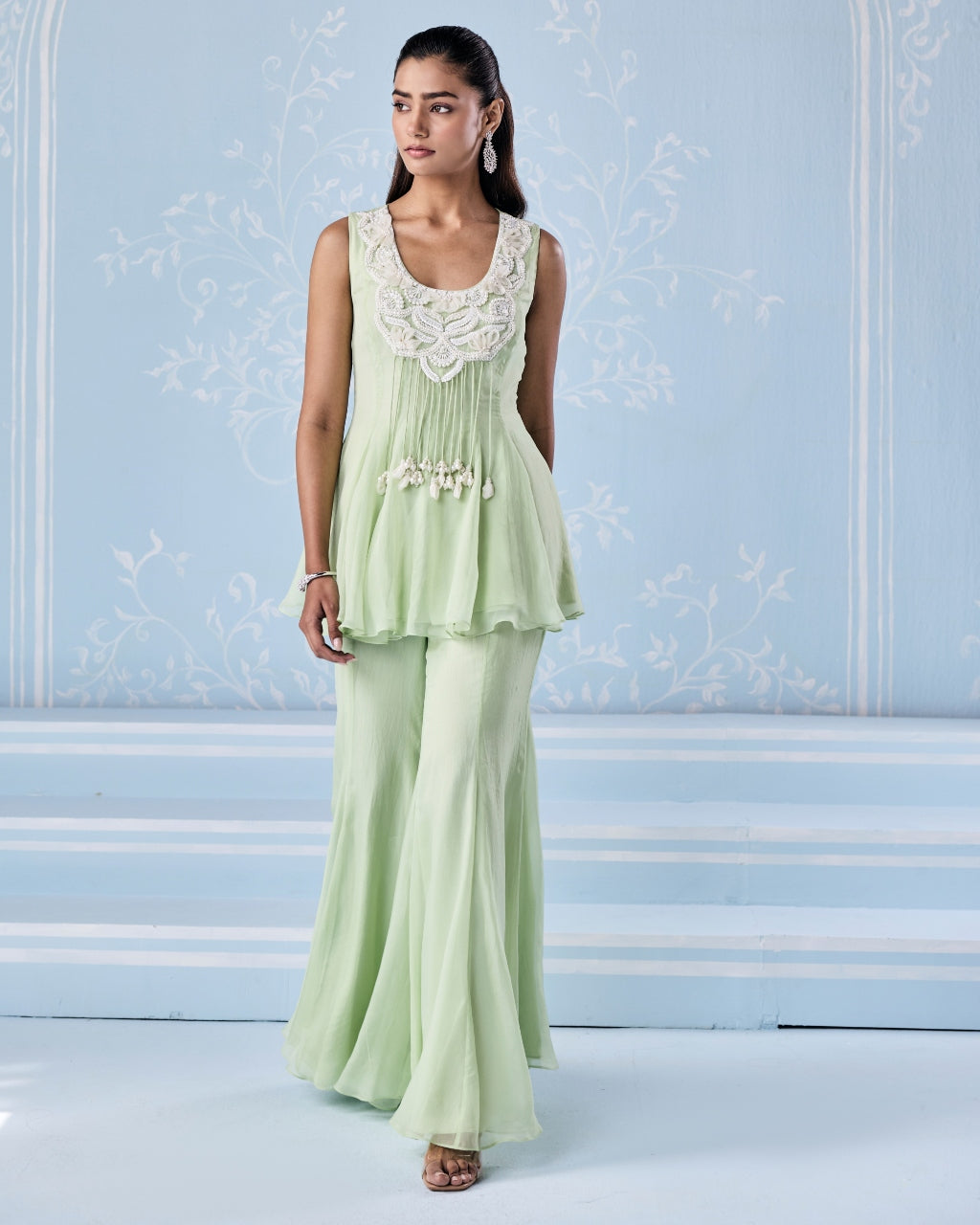 Yessi Peplum Pants Set