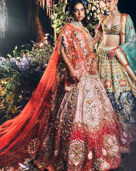 Rose Gold Pearl Drop Lehenga Set – Seema Gujral