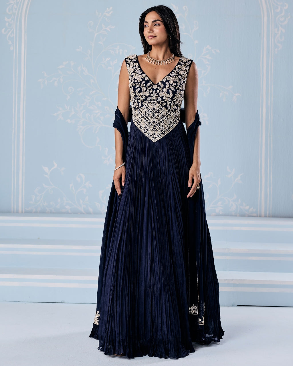 Karen Anarkali Set