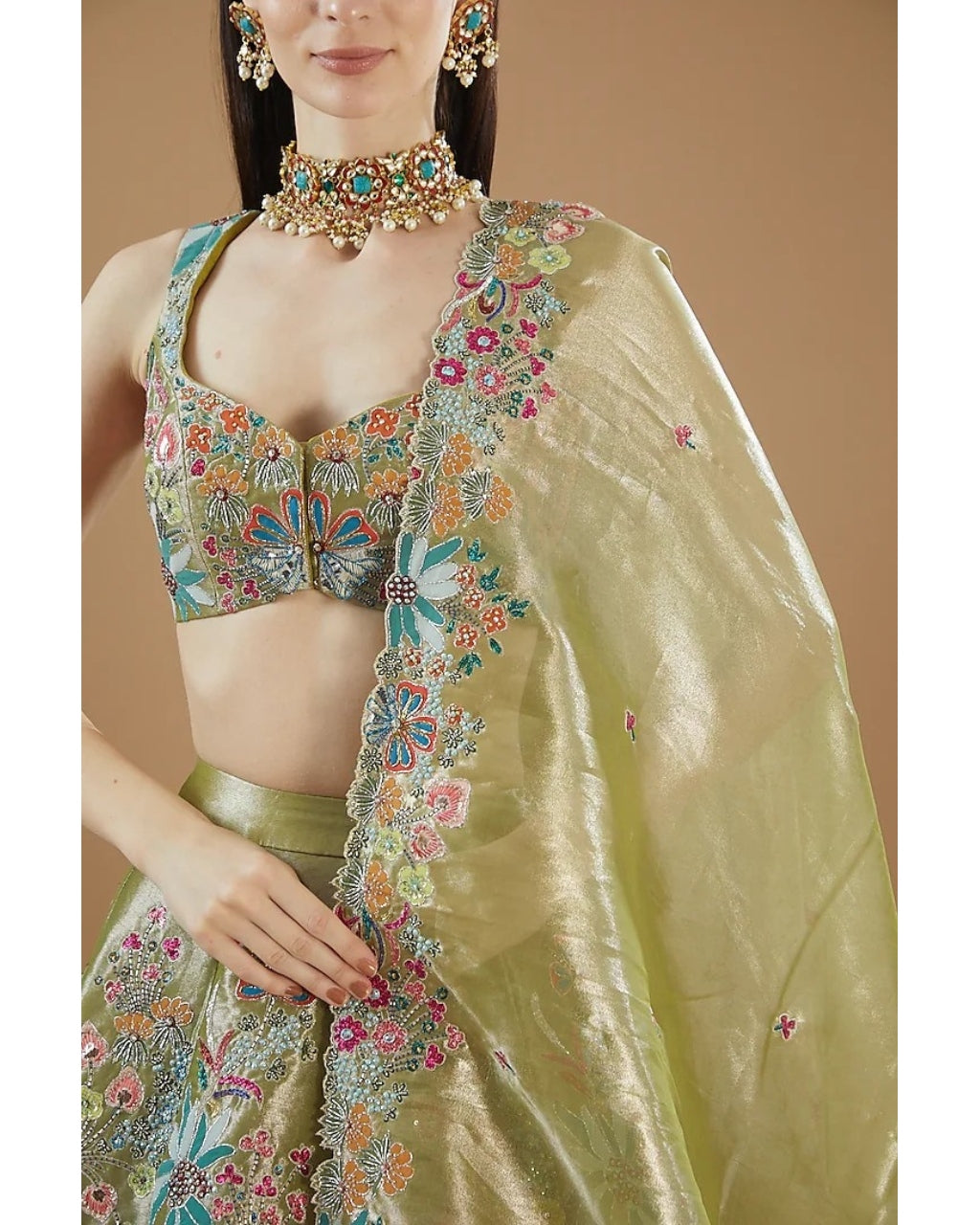 Jungle Green Trencadis Lehenga Set