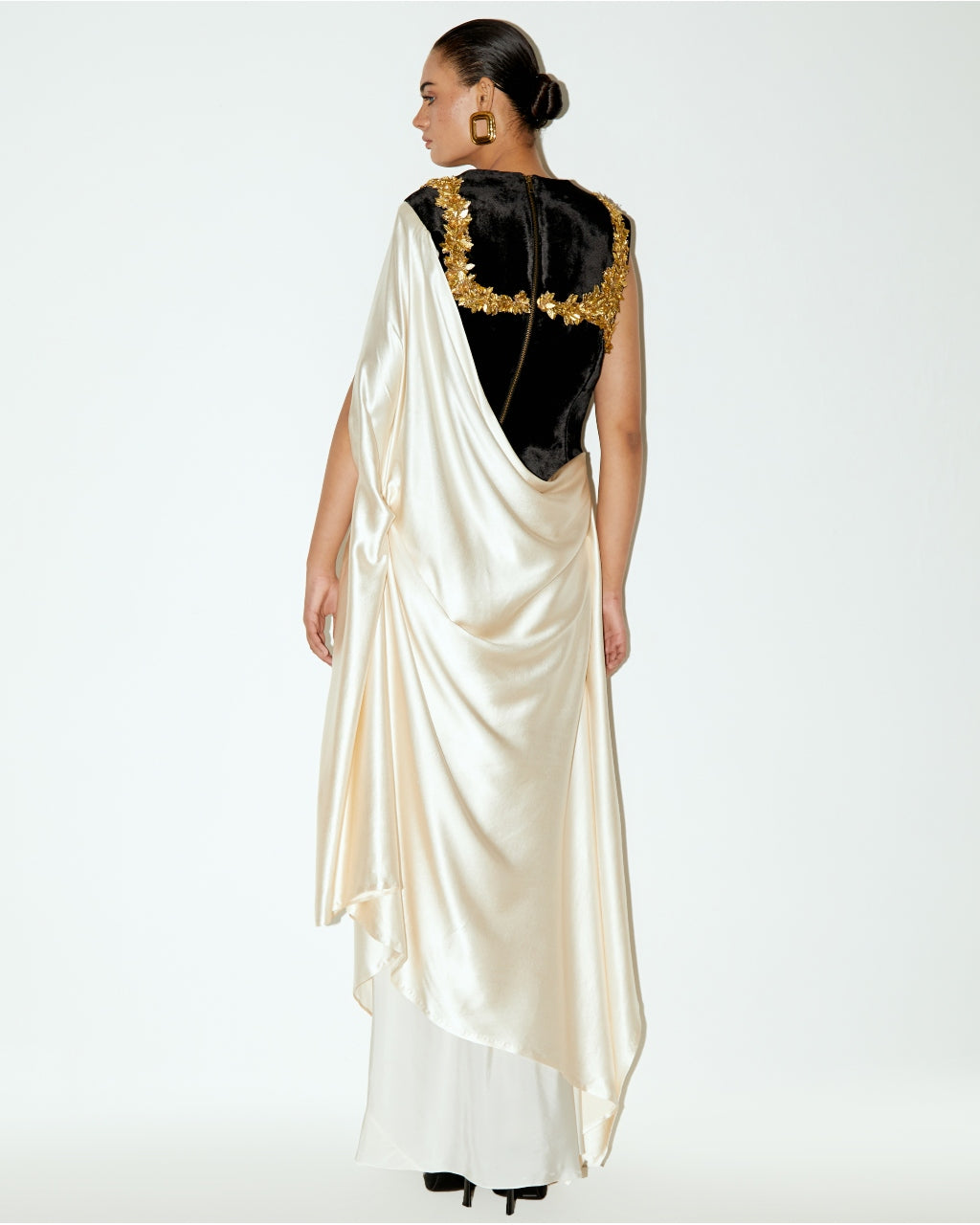 Athena Basque With A Drape & A Slip Skirt