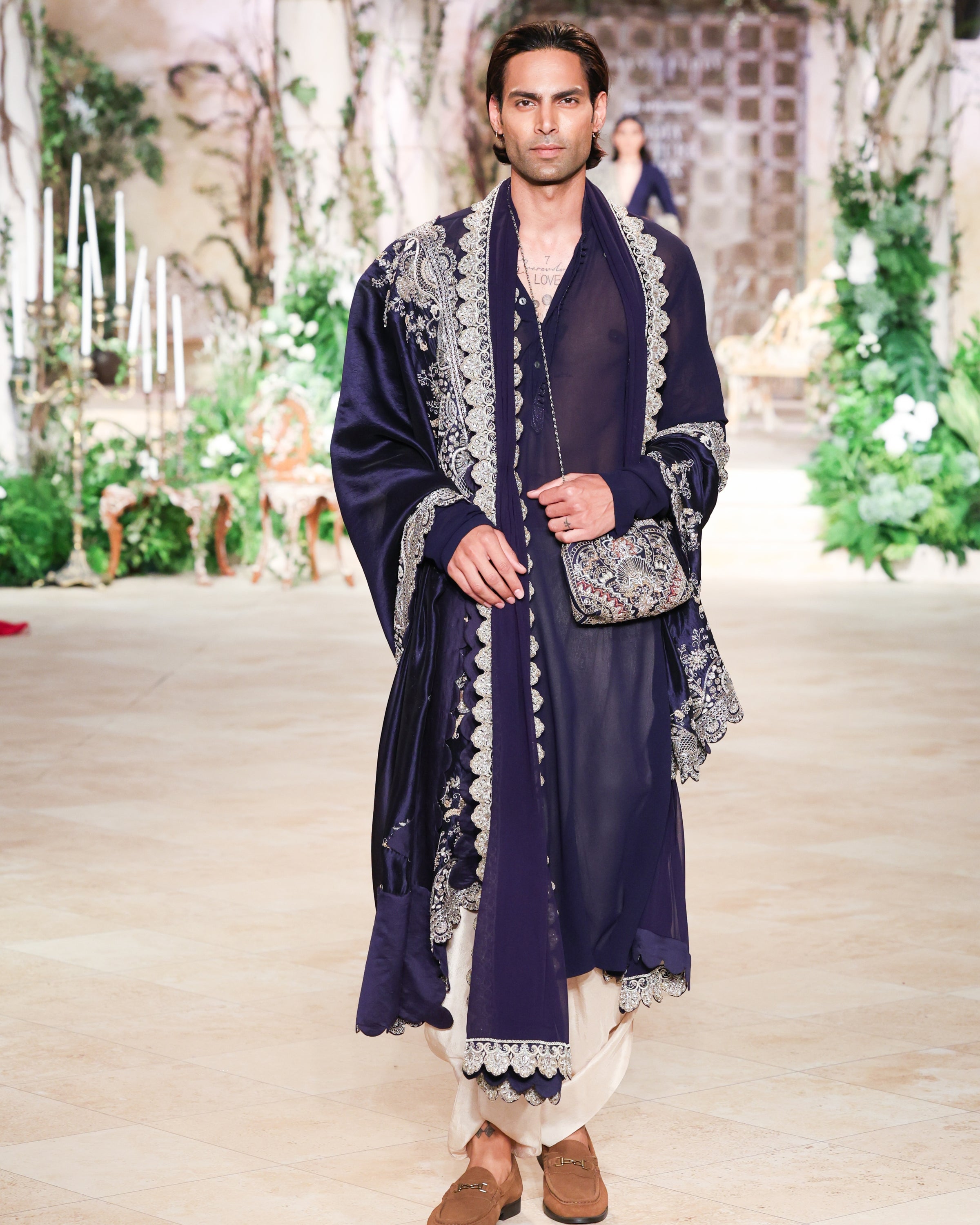 Purple Kurta Dhoti Set