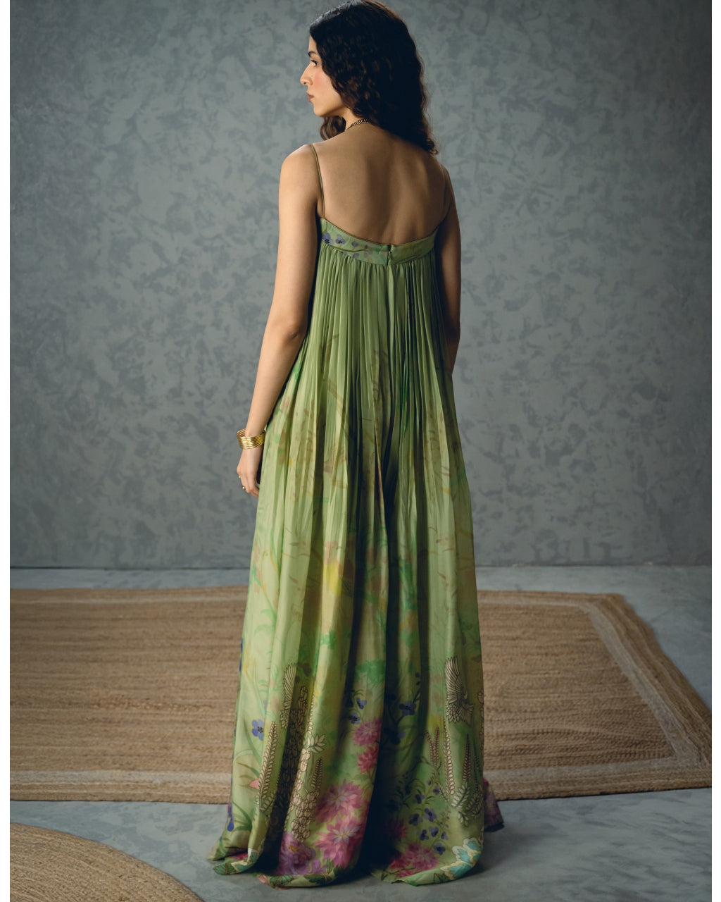 Yume Pishta Green Jumpsuit Set