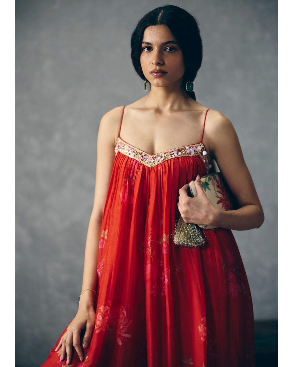Yume Red Jumpsuit Set