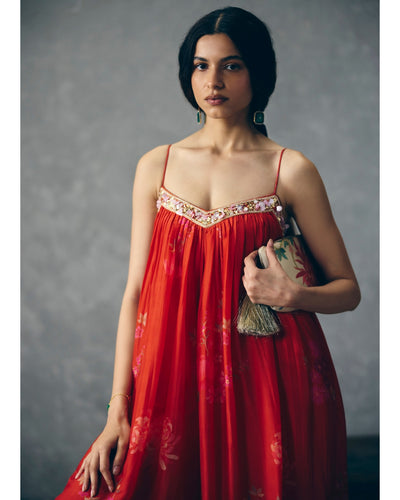 Yume Red Jumpsuit Set
