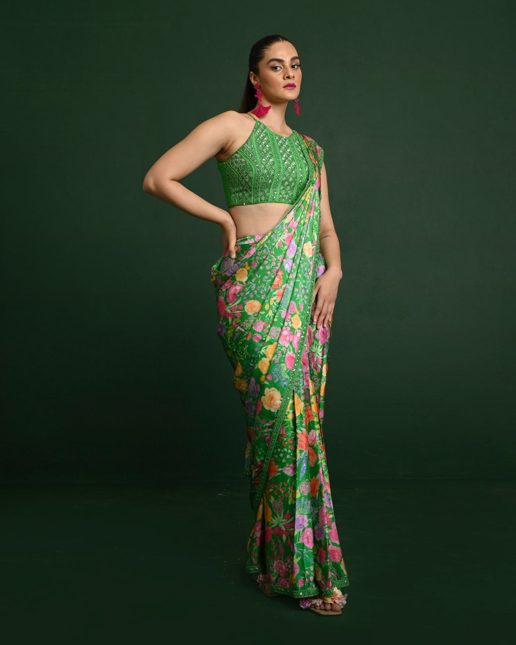 Zahra Drape Sari Set