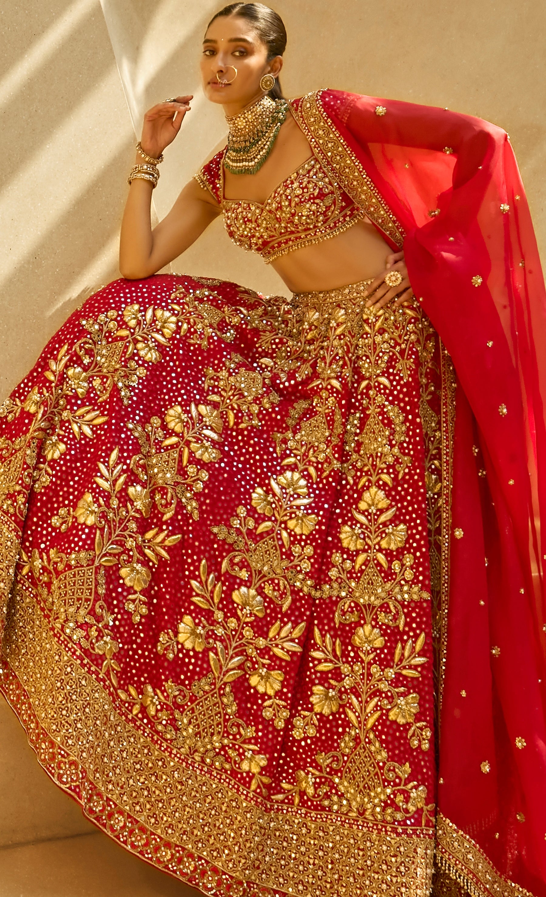 Crimson Bridal Lehenga Set
