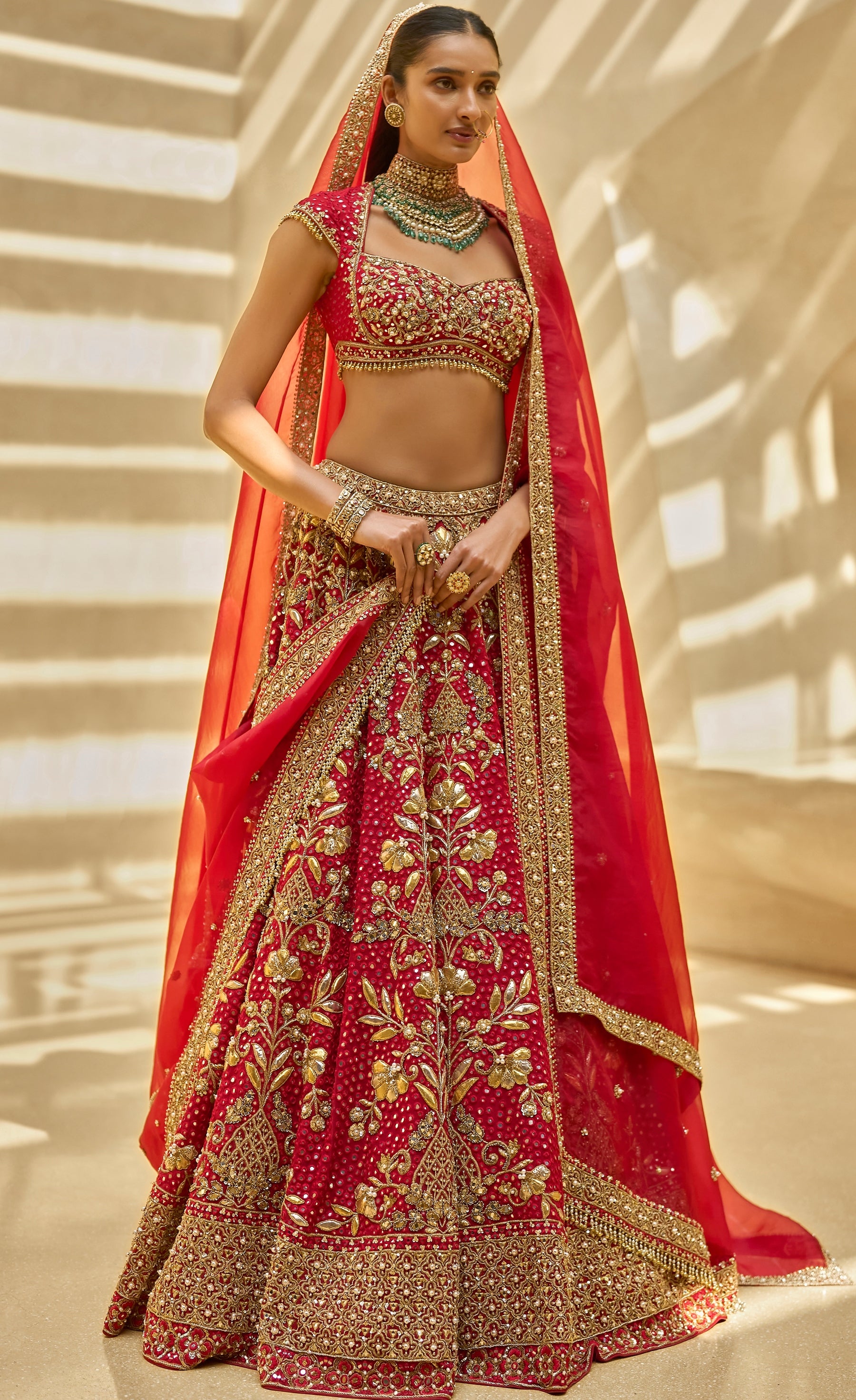 Crimson Bridal Lehenga Set