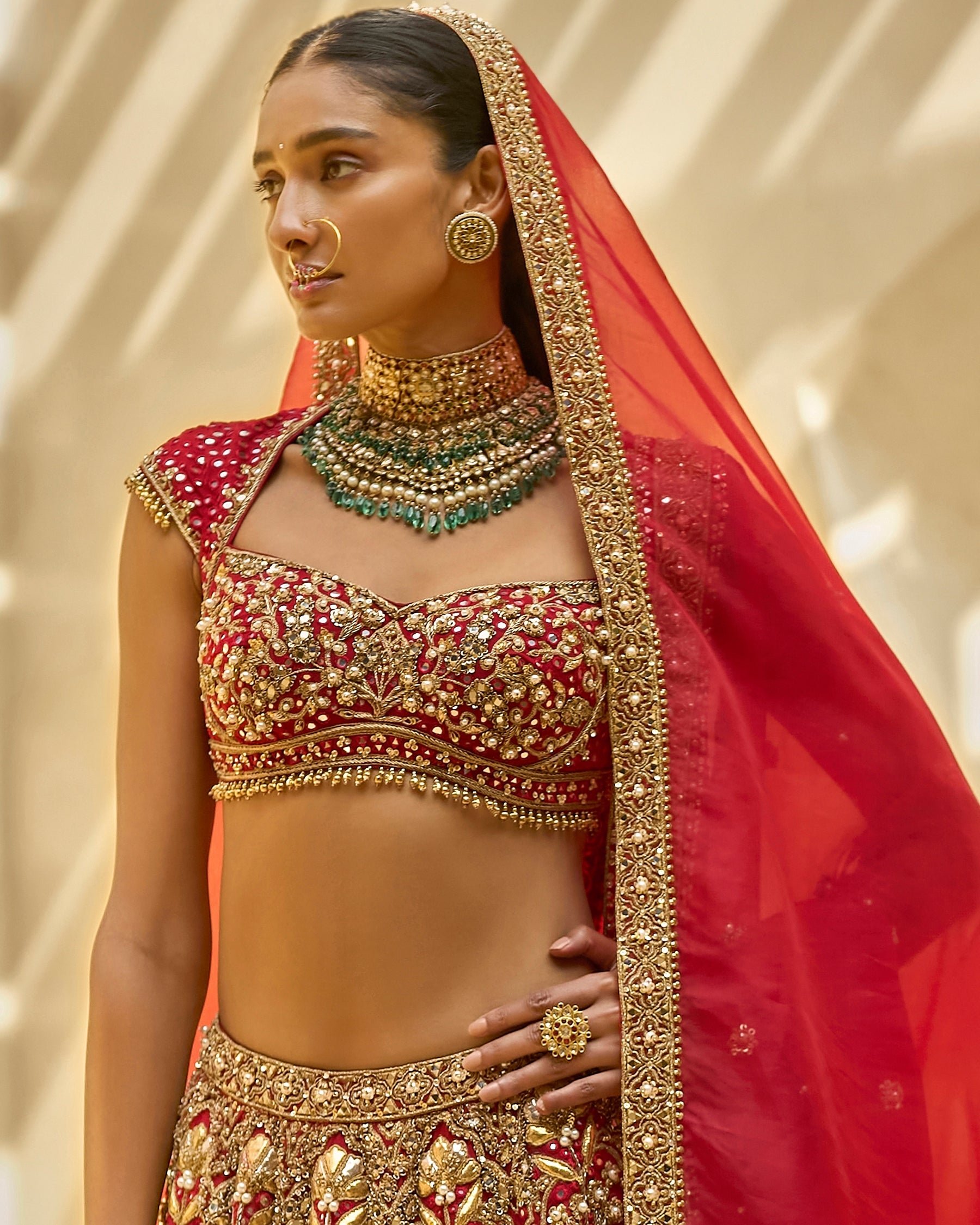 Crimson Bridal Lehenga Set