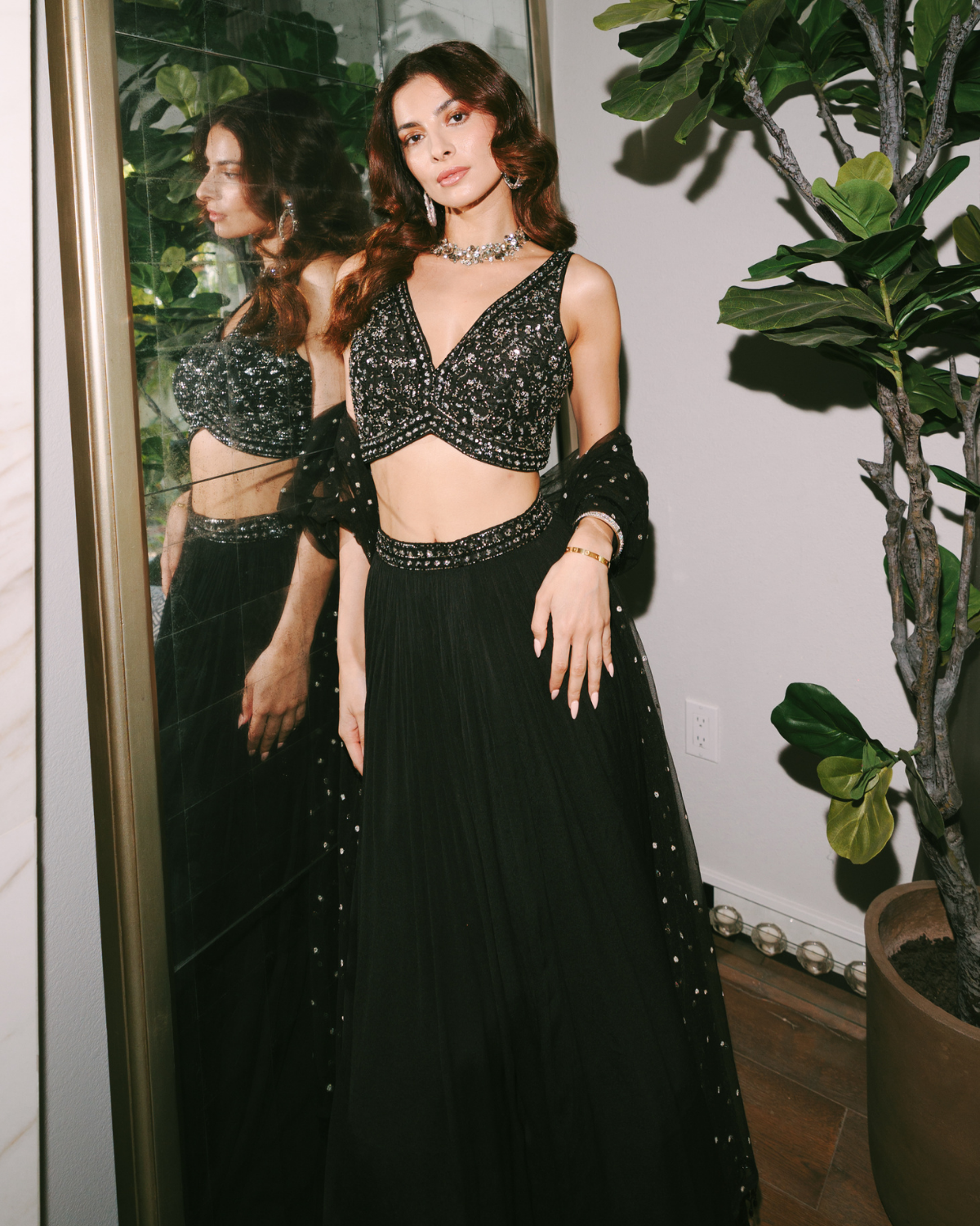 Black Savli Lehenga