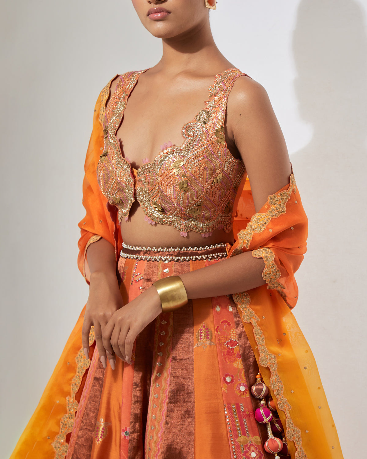 Sunset Orange Lehenga Set