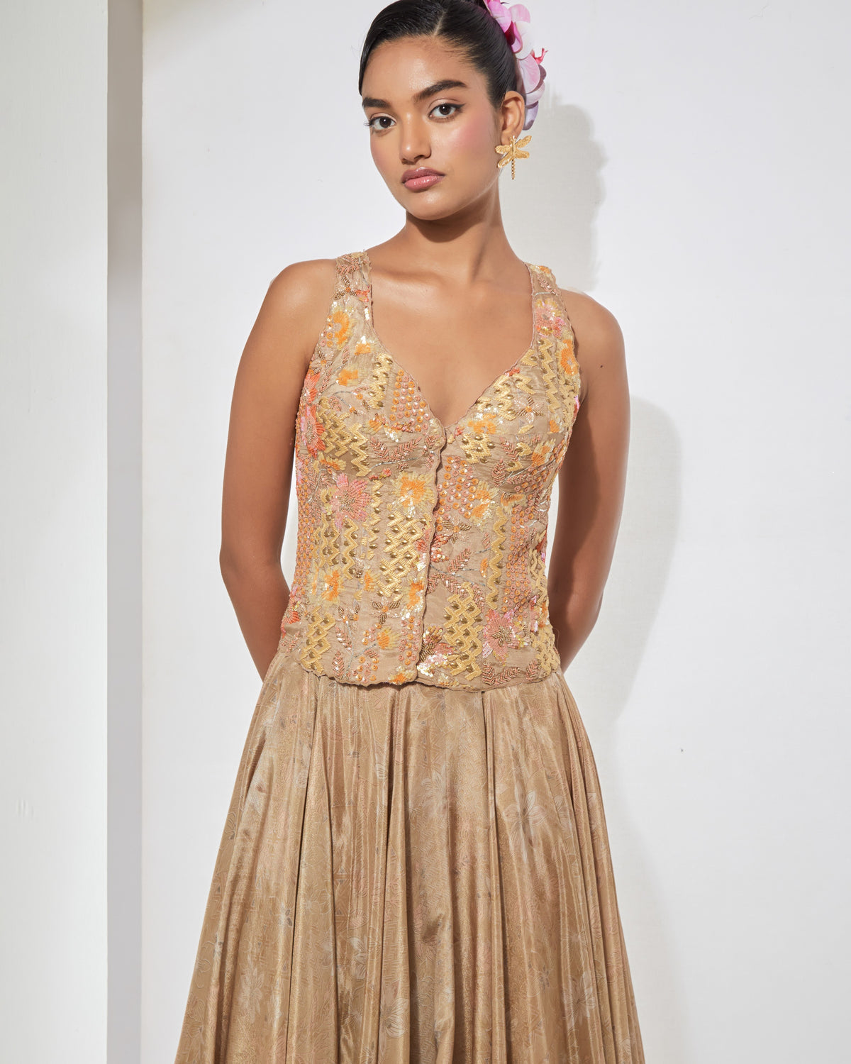 Champagne Gold Corset & Skirt