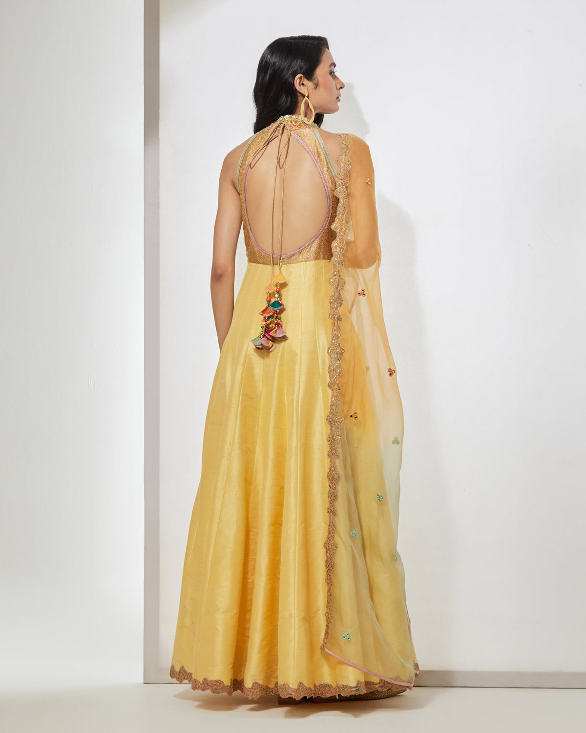 Mustard Yellow Anarkali With Dupatta