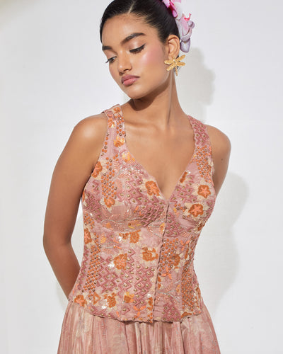 Blush Pink Corset & Skirt