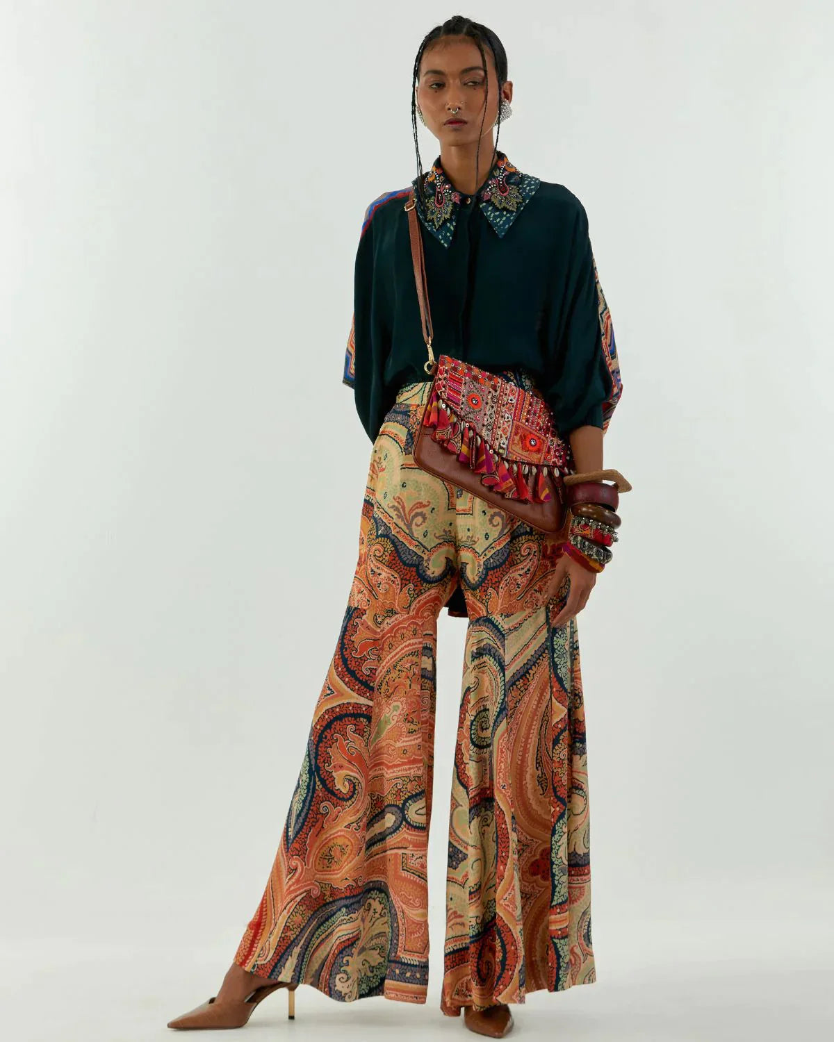 Deep Teal Sharara Pant