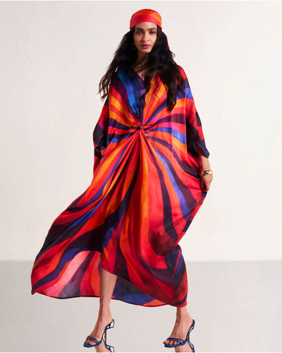 Swirl Kaftan With Scarf