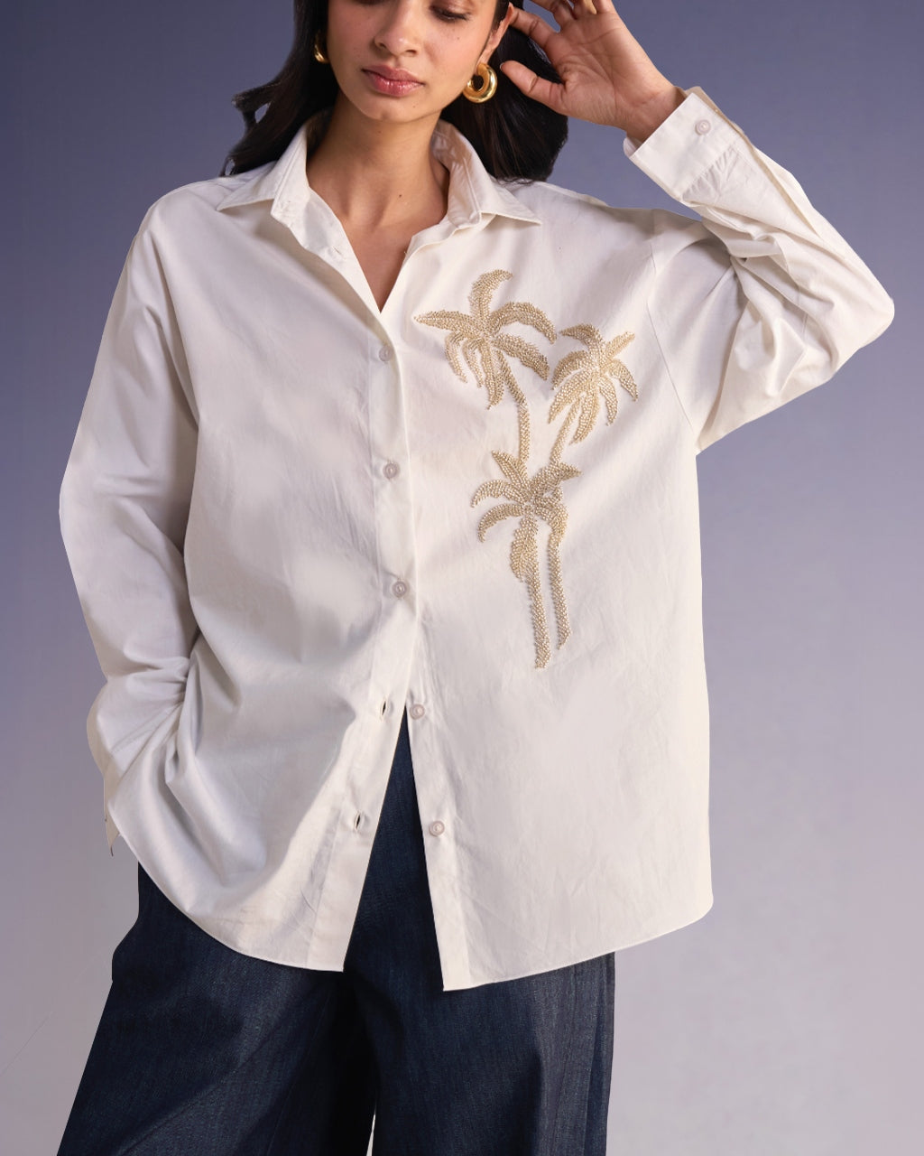 Bead Embroidered Shirt