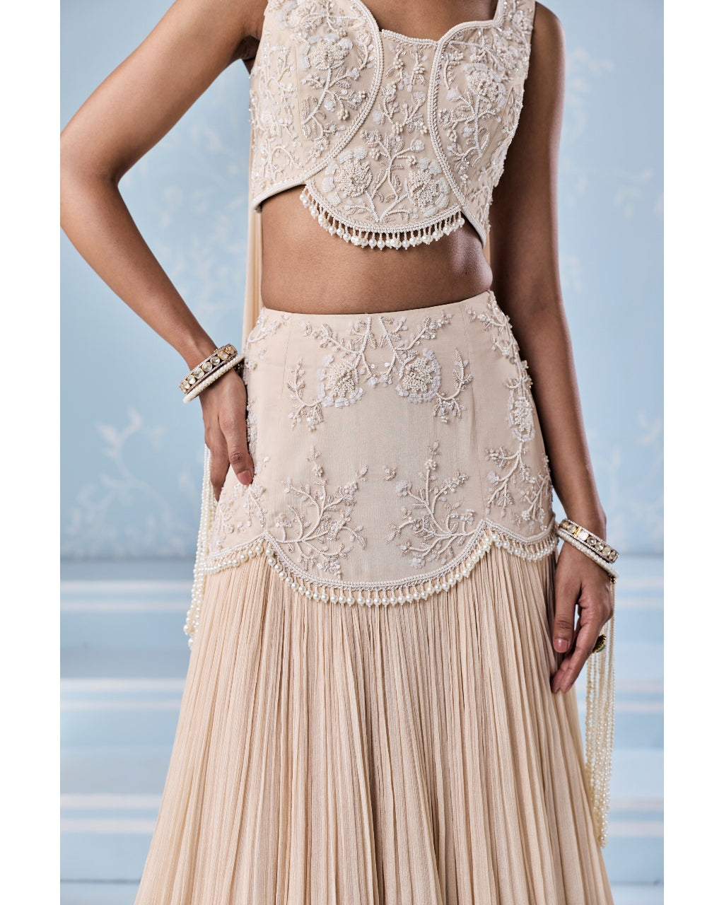 Marine Lehenga Set